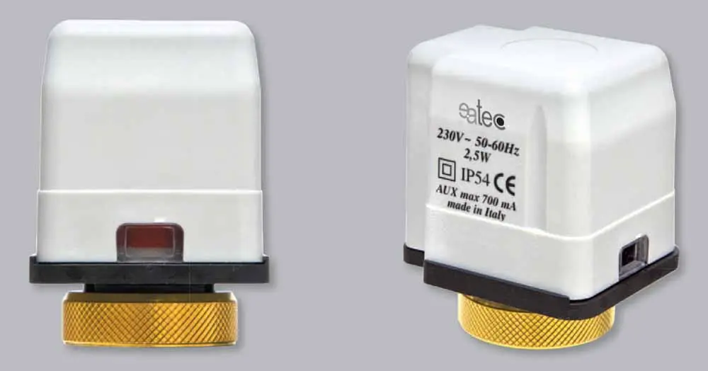 Valvola motorizzata con servocomando elettrotermico