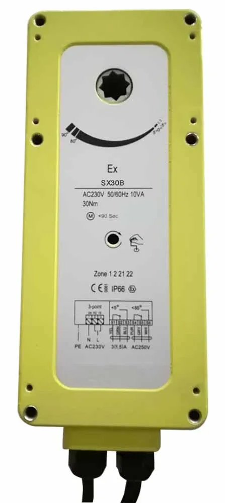 Servomotore per serrande con ritorno a molla, versione ATEX